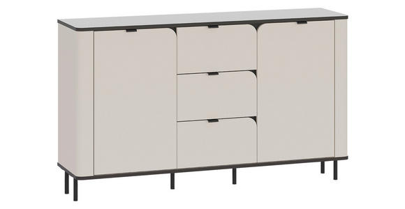 SIDEBOARD  in 136,8/82/35,2 cm  - Kaschmir/Schwarz, MODERN, Holzwerkstoff/Kunststoff (136,8/82/35,2cm) - Carryhome