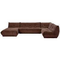 WOHNLANDSCHAFT Braun Cord  - Braun, Trend, Textil (185/390/210cm) - Livetastic