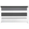 DOPPELROLLO  halbtransparent  120/160 cm    - Anthrazit/Weiß, Design, Textil (120/160cm)