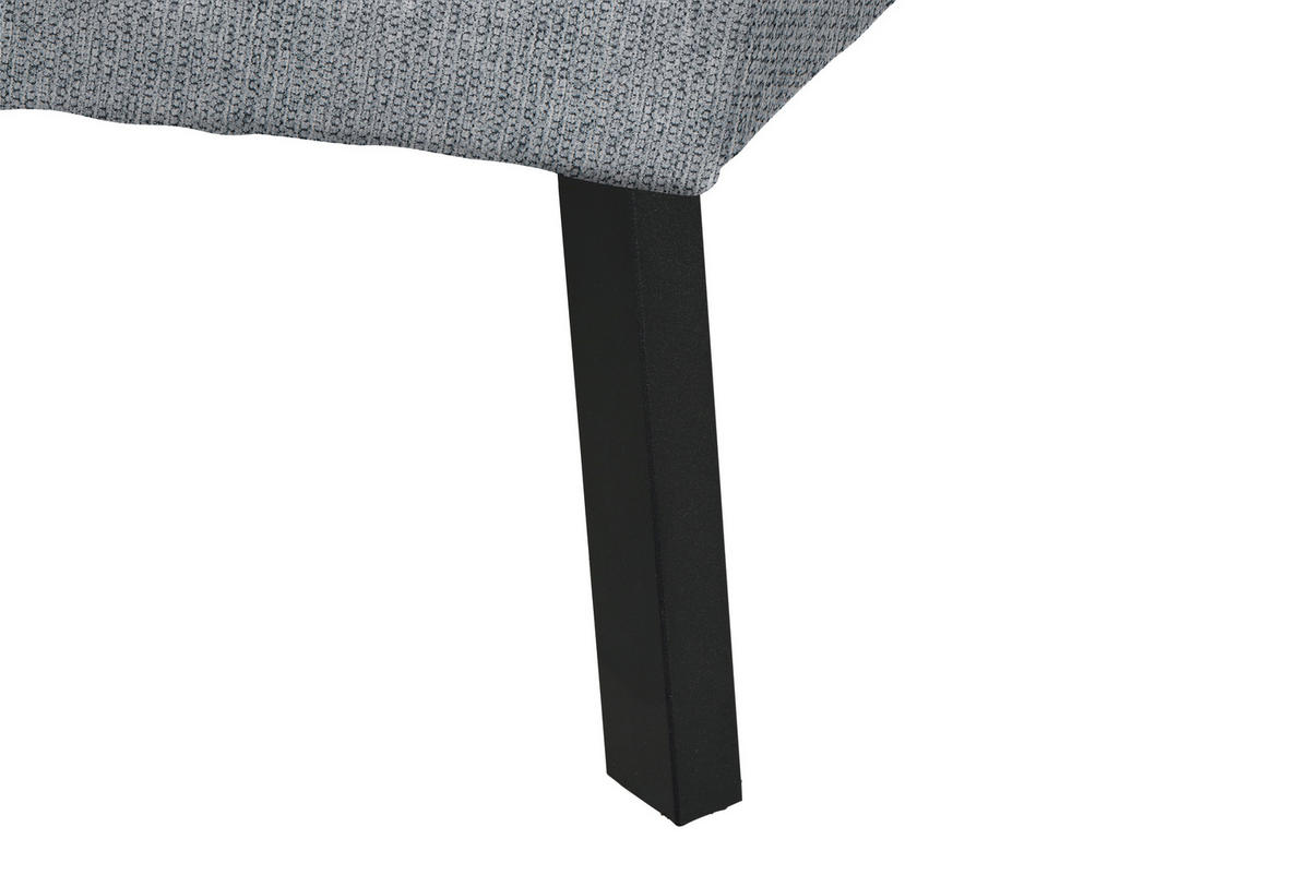 ECKSOFA in Webstoff Hellgrau  205/280 cm  - Hellgrau/Schwarz, Design, Textil/Metall (205/280cm) - Xora