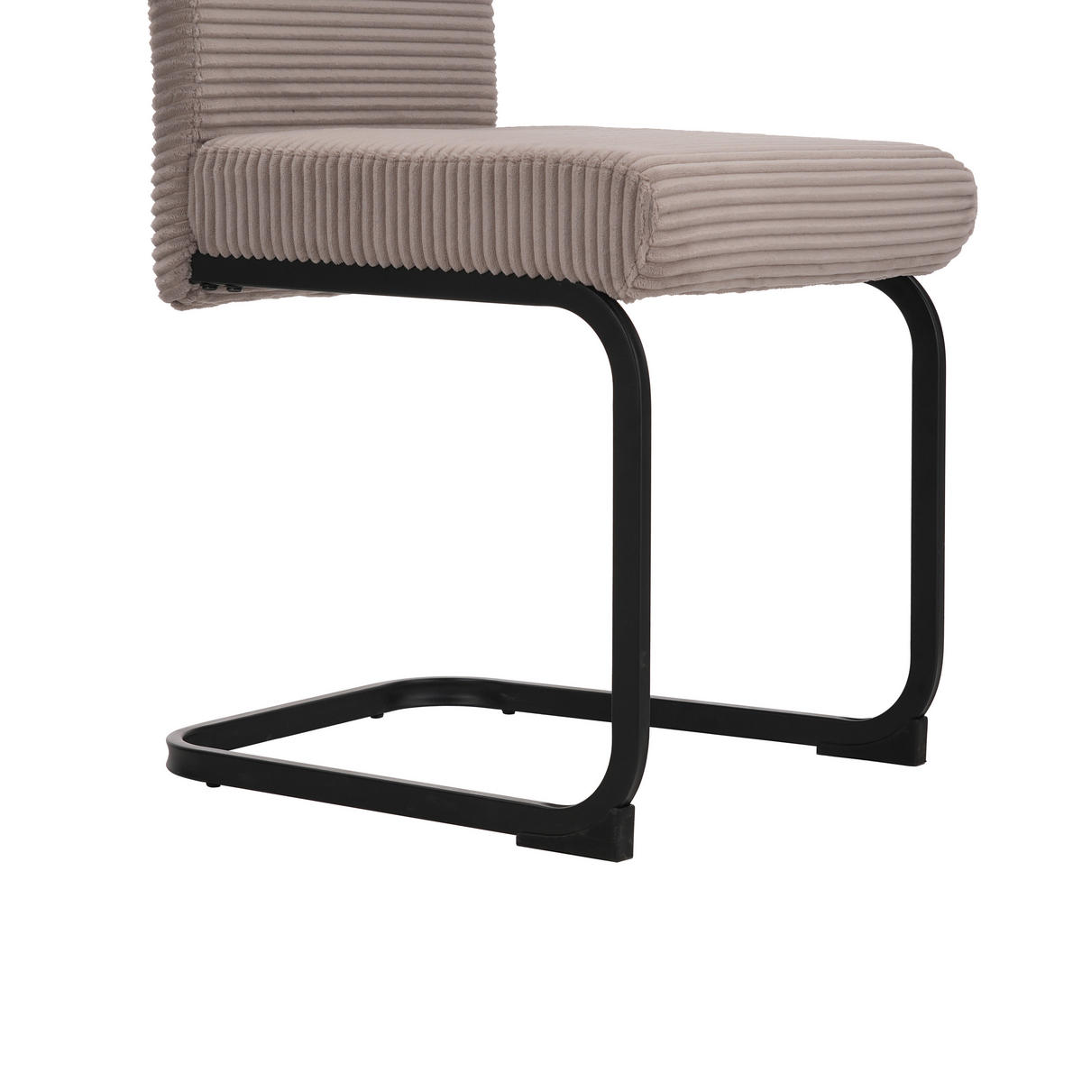 SCHWINGSTUHL   Mikrofaser  - Hellbraun/Schwarz, MODERN, Textil/Metall (46/100/61cm) - MID.YOU