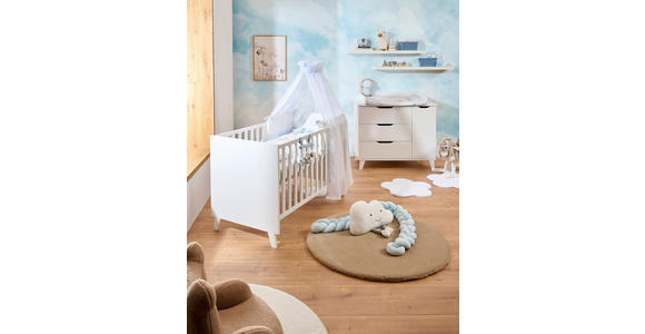 GITTERBETT Michi  143,4/78,9/76,6 cm   - Weiß, Trend, Holz/Holzwerkstoff (143,4/78,9/76,6cm) - My Baby Lou