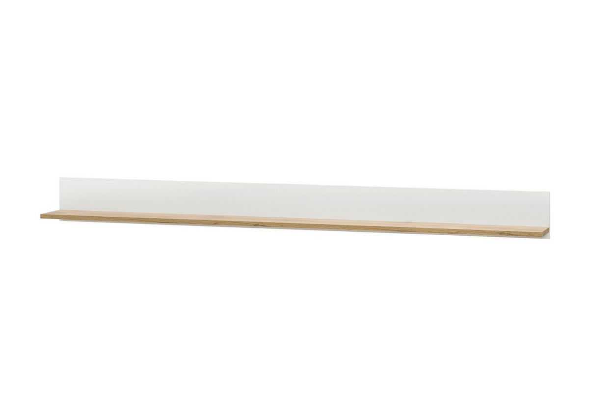 WANDBOARD Holzwerkstoff Weiß, Eichefarben  - Eichefarben/Weiß, Design, Holzwerkstoff (170/15/17cm) - Modante
