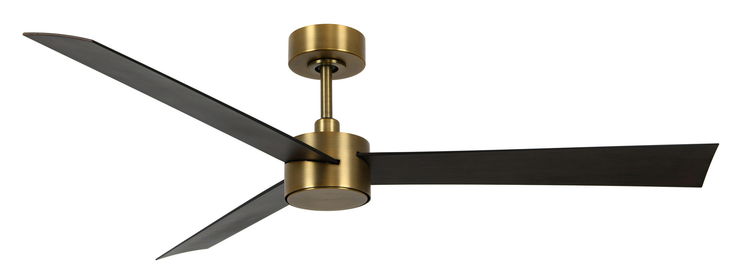 DECKENVENTILATOR 132 cm  - Messingfarben/Walnussfarben, Trend, Kunststoff/Metall (132cm) - P & B