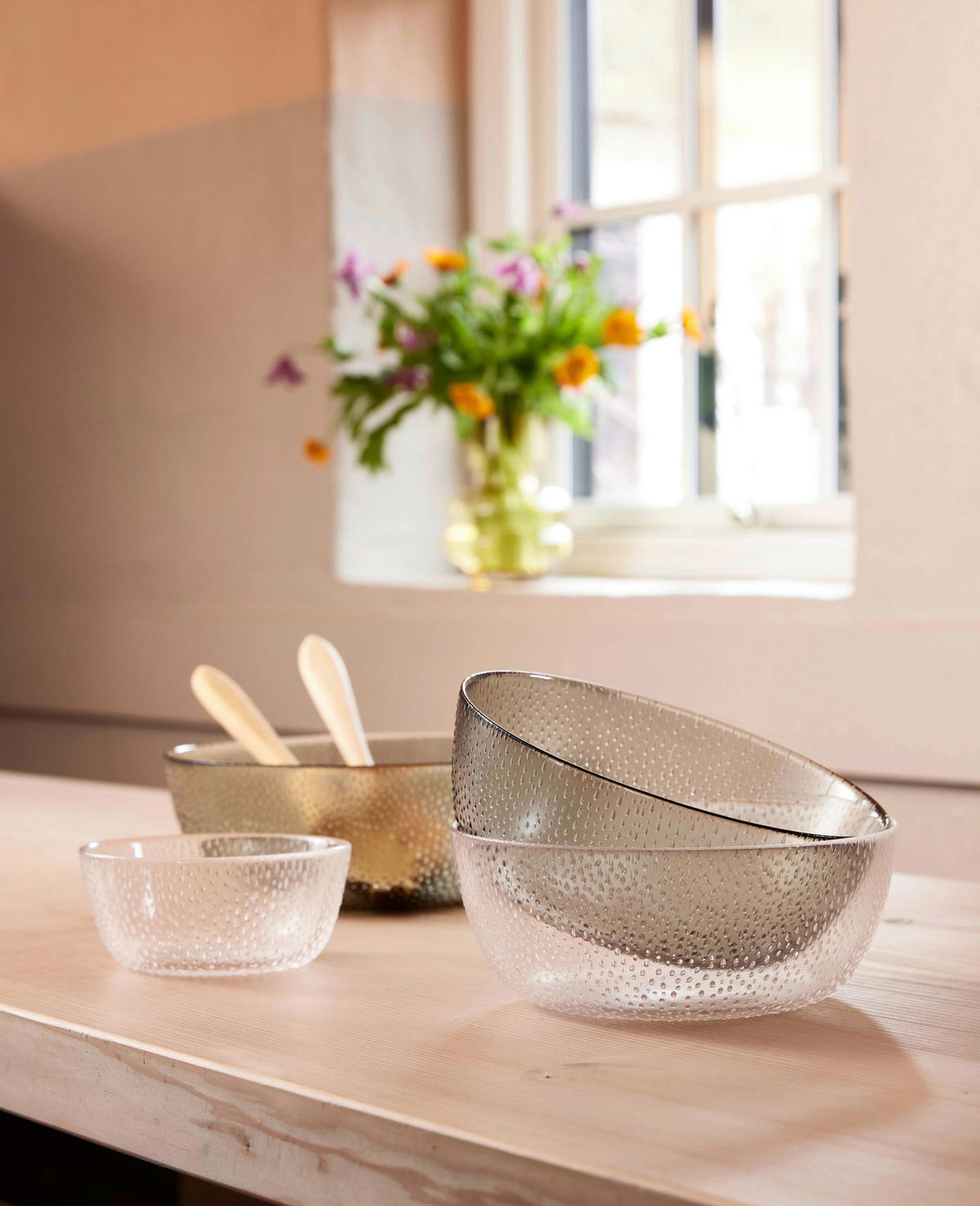 SCHÜSSEL RAW 14 cm  - Hellbraun, Basics, Glas (14cm) - Aida