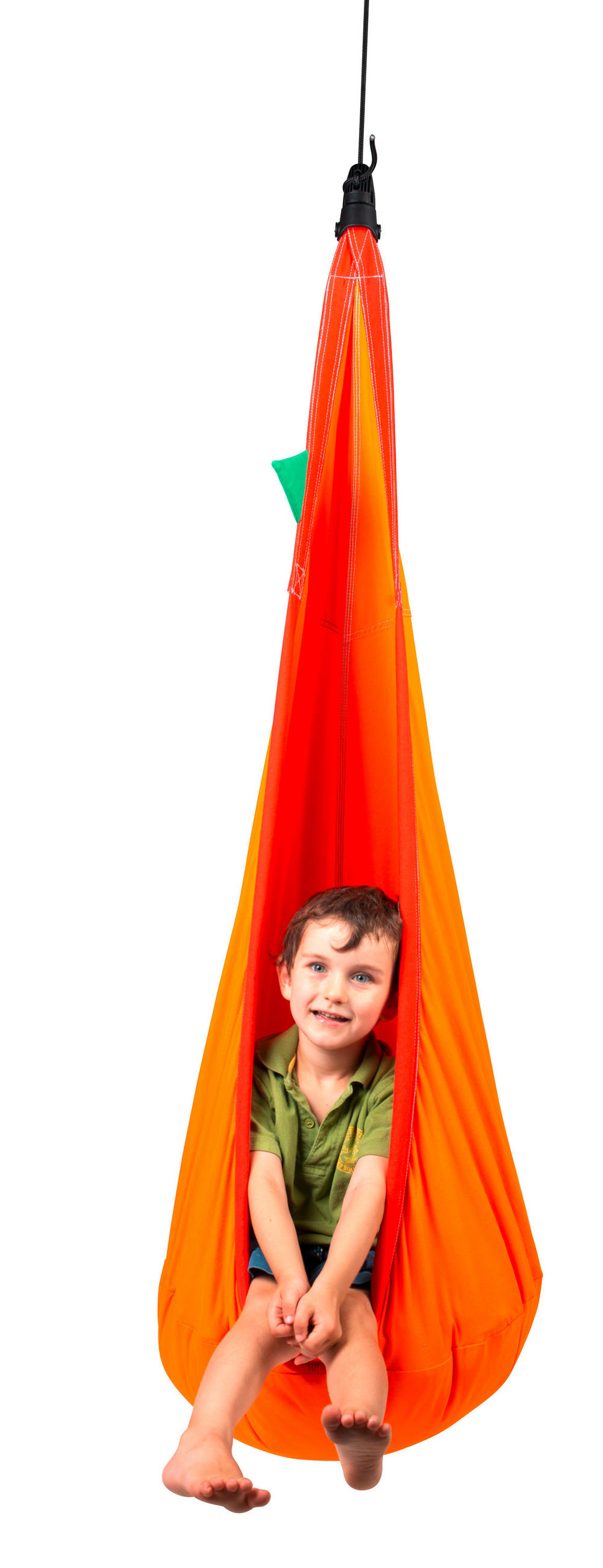 KINDERHÄNGESESSEL 70/200-400/150 cm  - Dunkelorange/Orange, KONVENTIONELL, Textil (70/200-400/150cm) - La Siesta