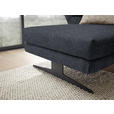 ECKSOFA  in Flachgewebe Grau  176-217/279-327 cm  - Schwarz/Grau, Design, Textil/Metall (176-217/279-327cm) - Dieter Knoll