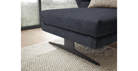 ECKSOFA  in Flachgewebe Grau  176-217/279-327 cm  - Schwarz/Grau, Design, Textil/Metall (176-217/279-327cm) - Dieter Knoll