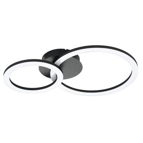 LED-DECKENLEUCHTE 15 W    44,5/30/7 cm  - Weiss/Schwarz, Design, Kunststoff/Metall (44,5/30/7cm) - Eglo