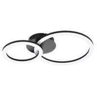 LED-DECKENLEUCHTE 15 W    44,5/30/7 cm  - Weiss/Schwarz, Design, Kunststoff/Metall (44,5/30/7cm) - Eglo