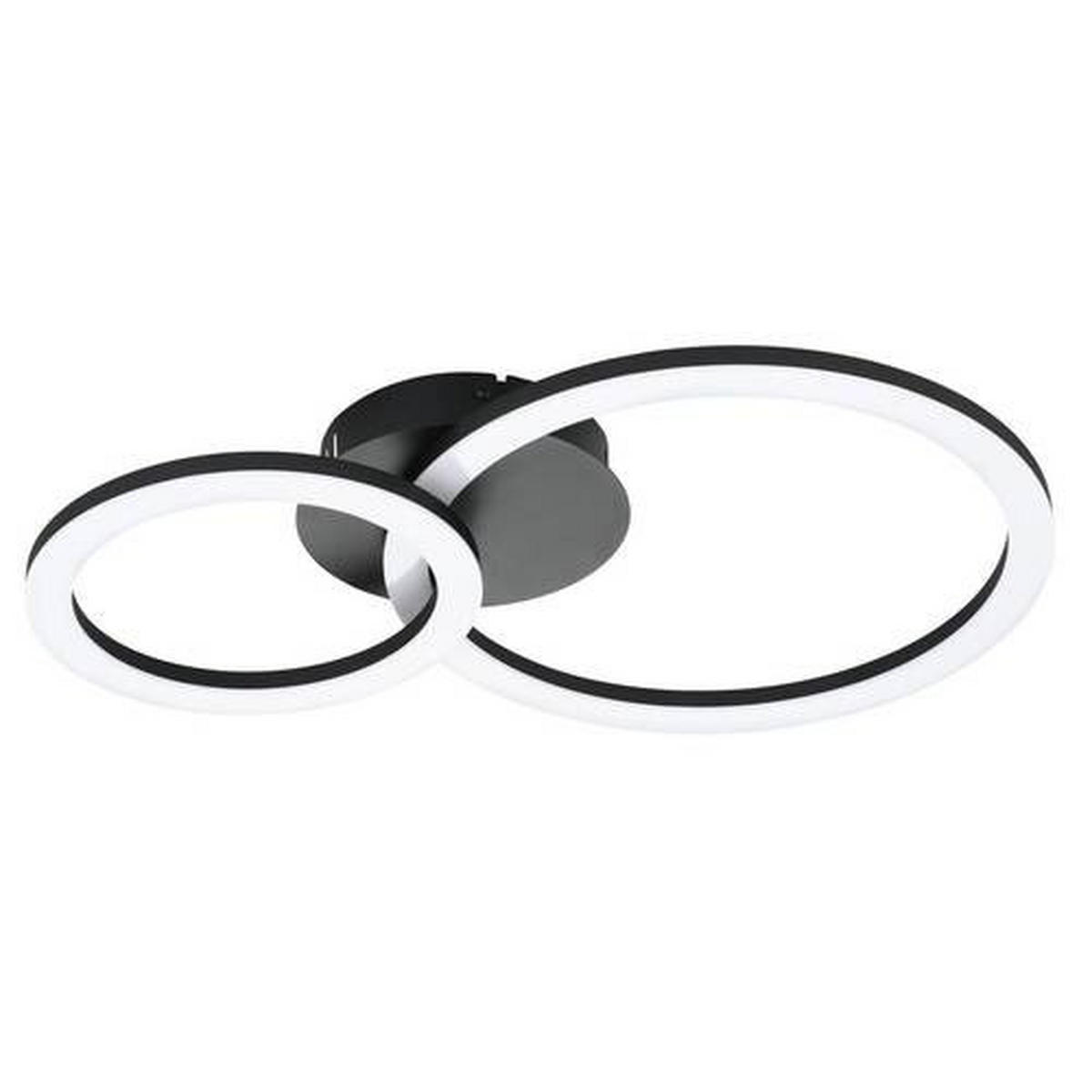 LED-DECKENLEUCHTE 15 W    44,5/30/7 cm  - Weiss/Schwarz, Design, Kunststoff/Metall (44,5/30/7cm) - Eglo