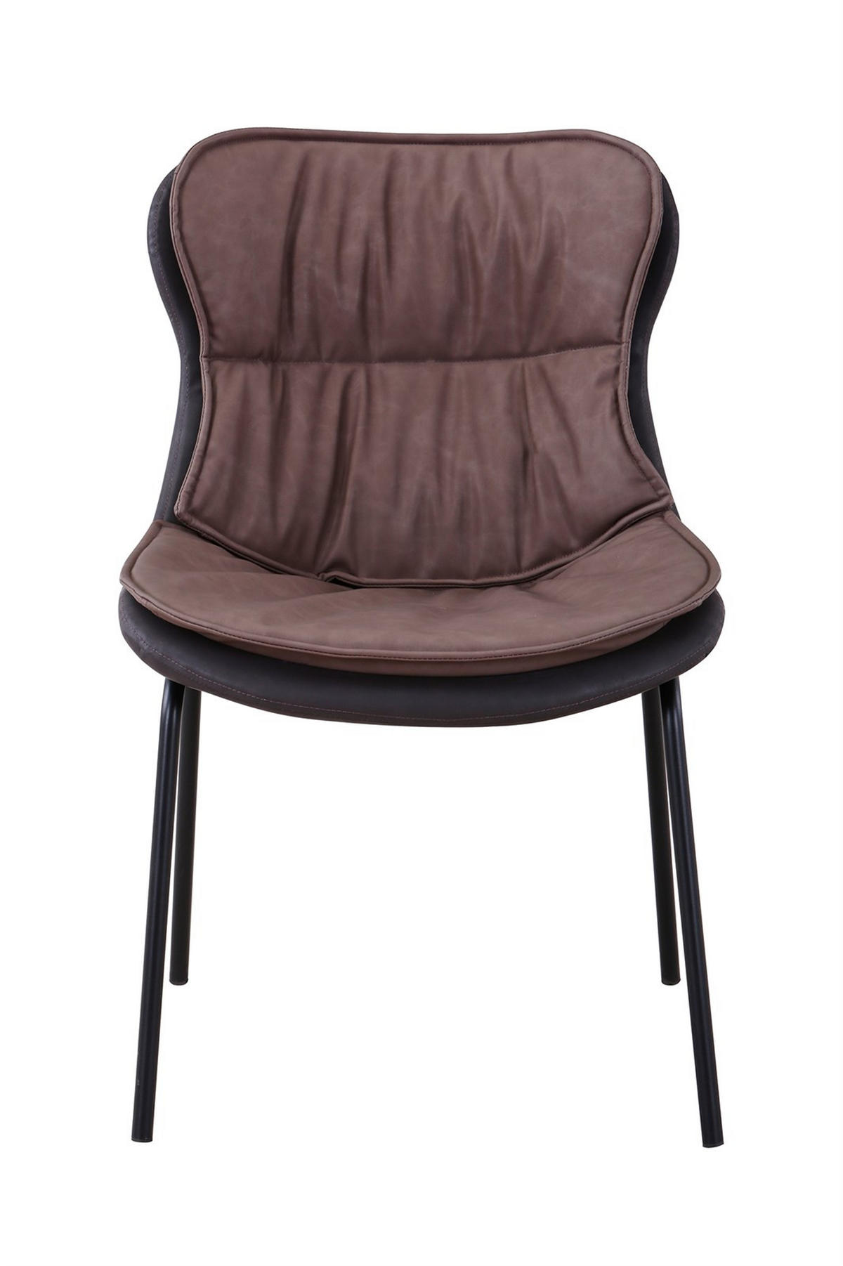 STUHL - Hellbraun/Dunkelbraun, Design, Textil/Metall (54/84/64cm) - Kayoom