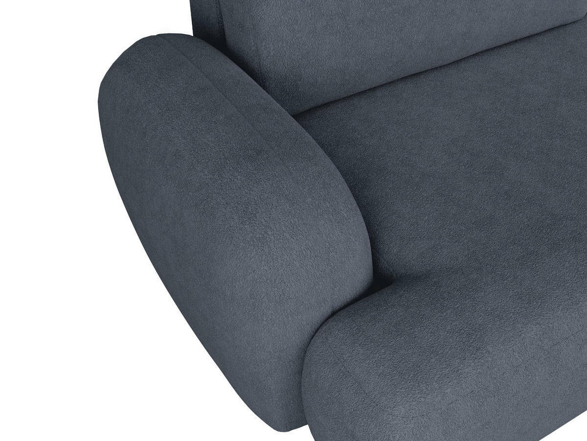 2-SITZER-SOFA Sevilla Plus Bouclé Blau  - Blau/Schwarz, Design, Kunststoff/Textil (210/92/110cm) - MID.YOU