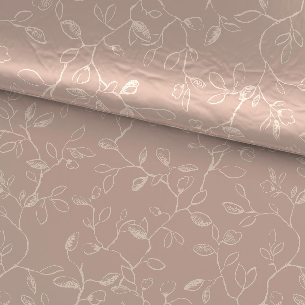 BETTWÄSCHE Lara Satin 150/210 cm  - Beige, Natur, Textil (150/210cm) - Bio:Vio