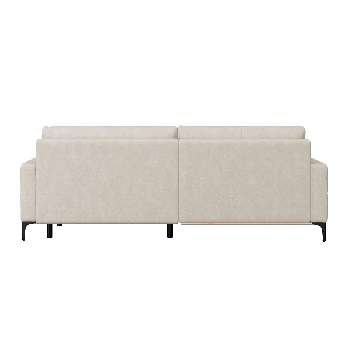 ECKSOFA in Creme  - Creme/Schwarz, Modern, Textil/Metall (162/238cm) - Ondega