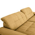 ECKSOFA in Webstoff Honig  265/180 cm  - Schwarz/Honig, Design, Textil/Metall (265/180cm) - Carryhome