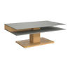 COUCHTISCH in Holz, Glas, Holzwerkstoff 120/75/43 cm  - Eichefarben/Grau, Design, Glas/Holz (120/75/43cm) - Voglauer