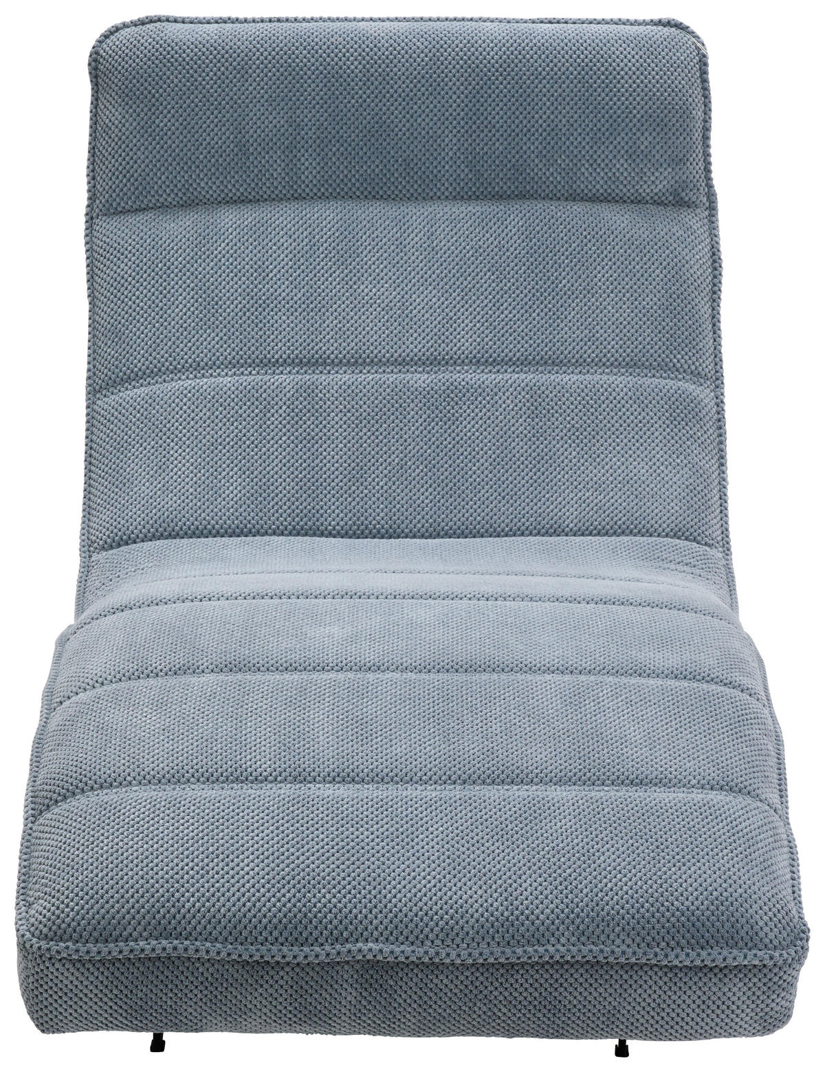 RELAXLIEGE in Webstoff Blaugrau  - Blaugrau/Schwarz, Design, Textil/Metall (78/83/168cm) - Welnova