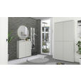 GARDEROBE 3-teilig  in 127/187/22 cm  - Grau, Design, Glas/Holzwerkstoff (127/187/22cm) - Xora