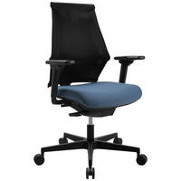 DREHSTUHL  in Flachgewebe Blau, Schwarz  - Blau/Schwarz, Modern, Kunststoff/Textil (47/100-112/45-51cm) - Topstar