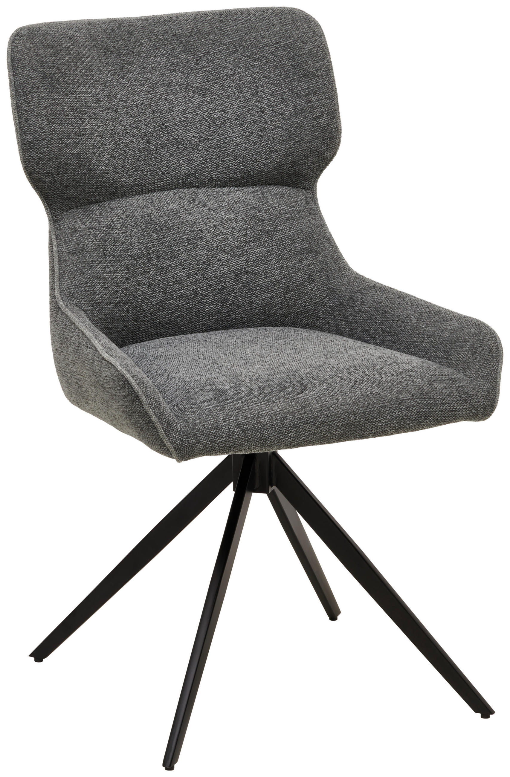 STUHL - Schwarz/Grau, MODERN, Textil/Metall (54/89/62,5cm) - Livetastic