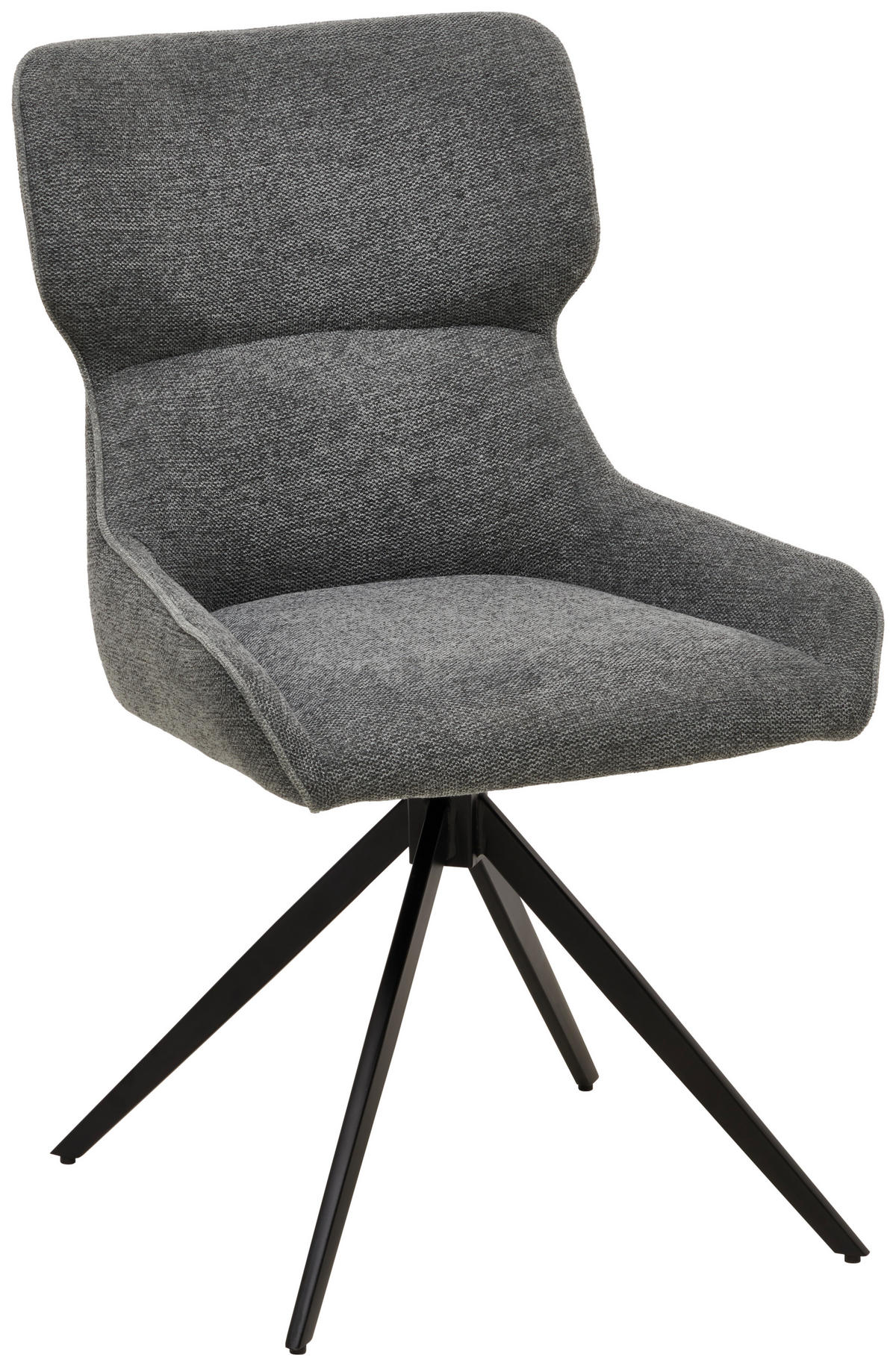 STUHL - Schwarz/Grau, MODERN, Textil/Metall (54/89/62,5cm) - Livetastic