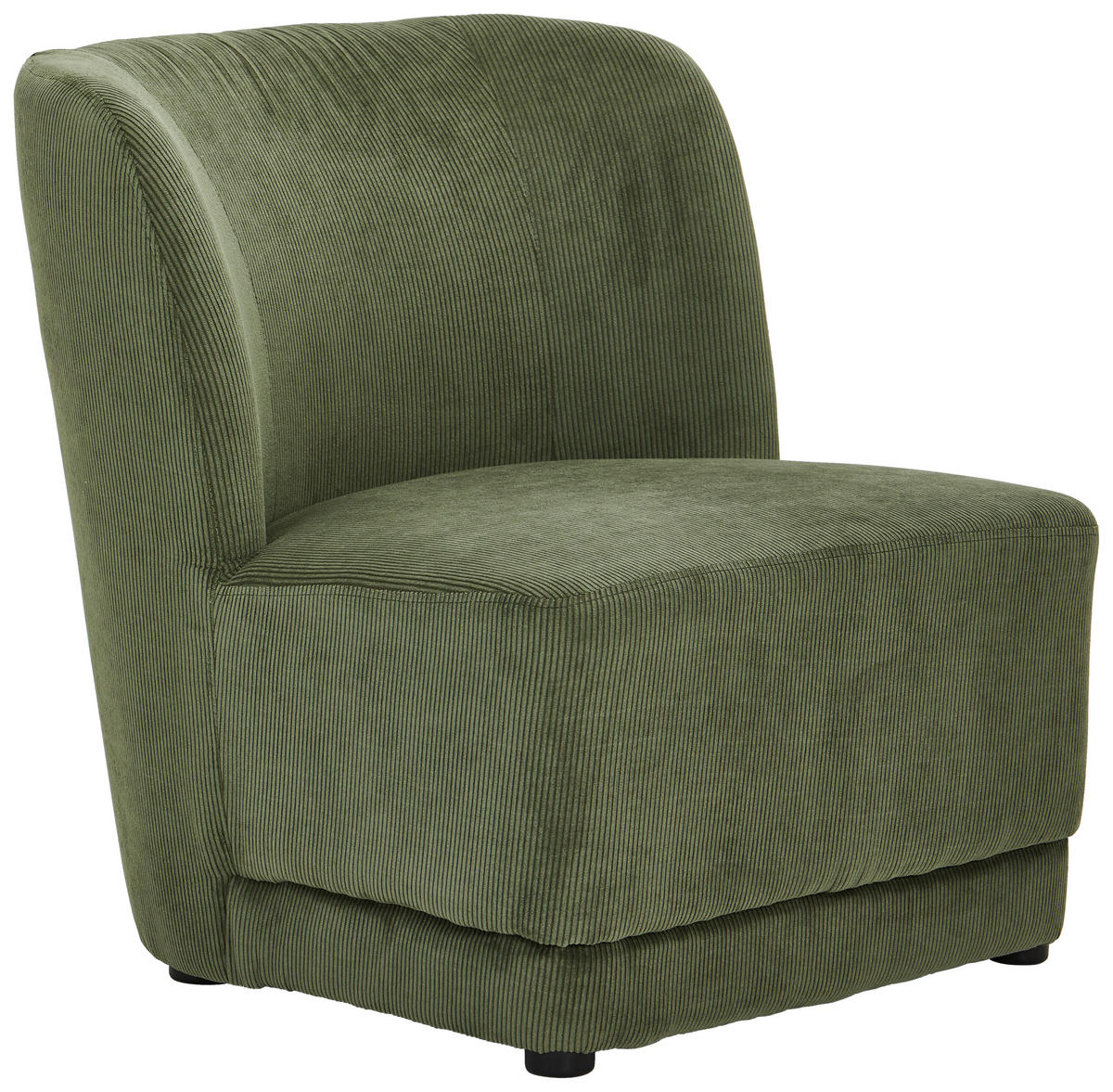 SESSEL Cord Grün    - Grün, Design, Holz/Textil (64/71/73cm) - MID.YOU