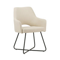 NASLANJAČ, tekstil bela  - črna/bela, Moderno, kovina/tekstil (60/88/63,5cm) - MID.YOU