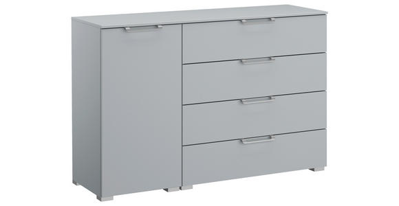 SIDEBOARD  120/81/42 cm 4 Schublade(n)  - Silberfarben/Alufarben, Design, Holzwerkstoff/Kunststoff (120/81/42cm) - Novel