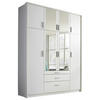 DREHTÜRENSCHRANK 185/231/56 cm 8-türig Weiß, Klar  - Klar/Weiß, Design, Glas/Holzwerkstoff (185/231/56cm) - Rauch Möbel