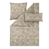 BETTWÄSCHE 3-teilig Kora Makosatin 135/200 cm  - Grün, Design, Textil (135/200cm) - Estella