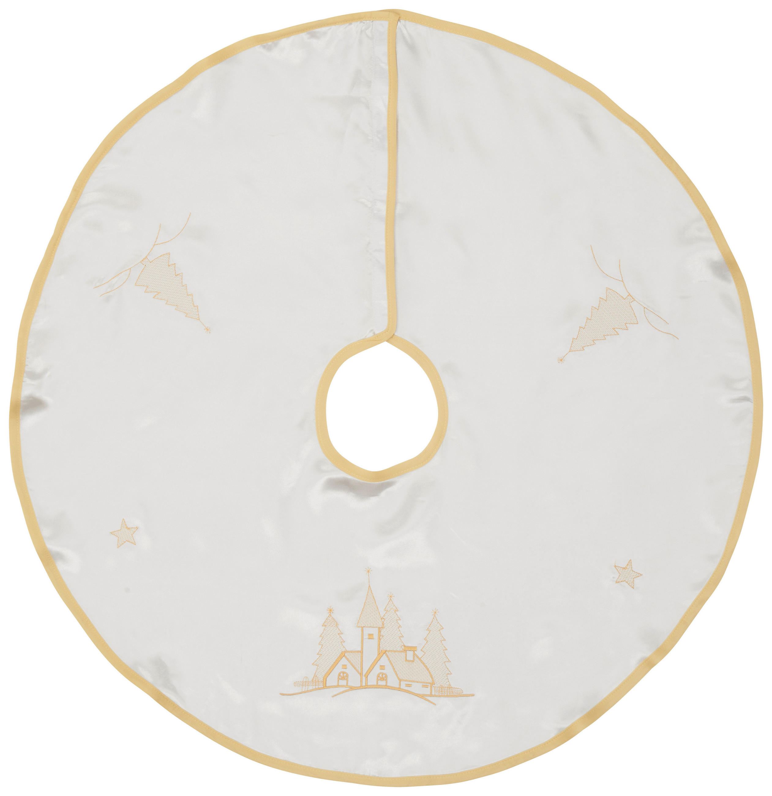 CHRISTBAUMDECKE Silberfarben  - Silberfarben, Basics, Textil (90cm) - X-Mas