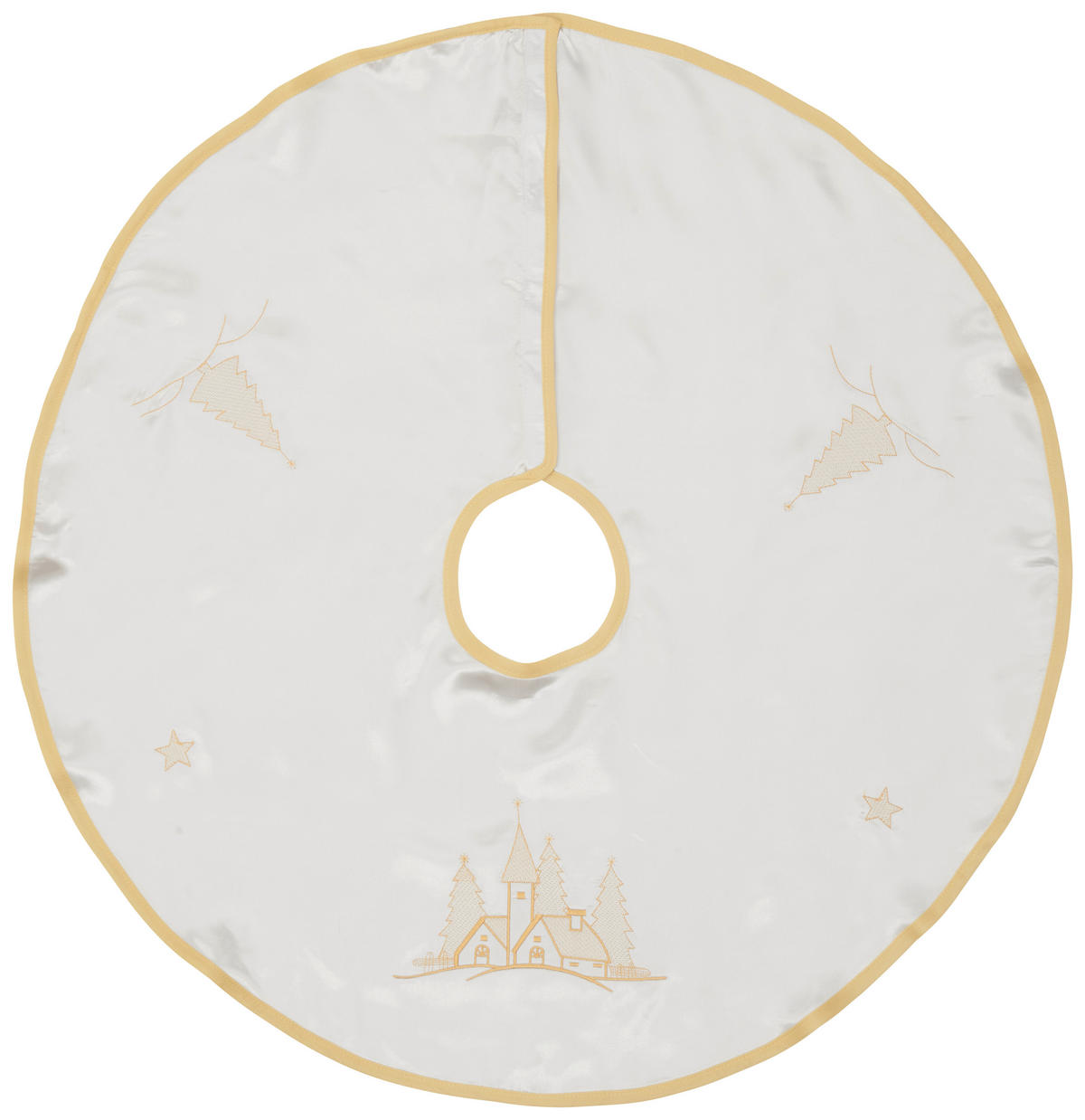 CHRISTBAUMDECKE Silberfarben  - Silberfarben, Basics, Textil (90cm) - X-Mas