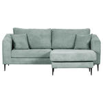 ECKSOFA Olivgrün Cord  - Schwarz/Olivgrün, KONVENTIONELL, Holz/Textil (212/155cm) - Carryhome