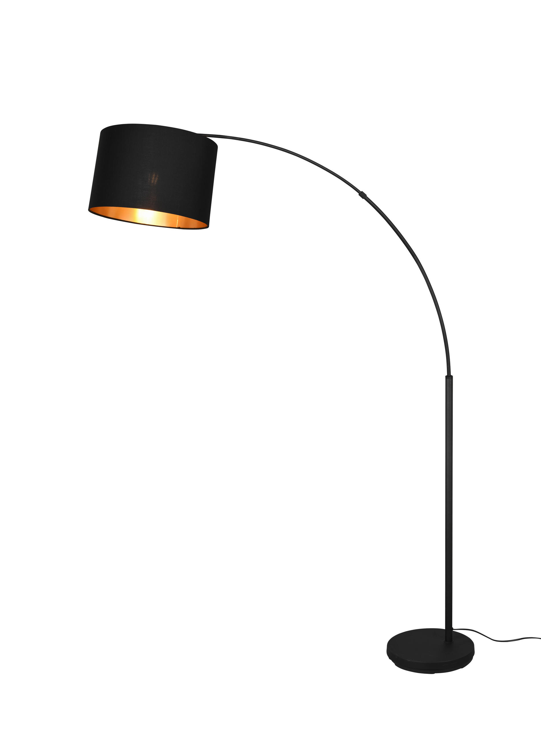 SVETILKA V OBLIKI LOKA  Bolivia      35/171 cm       - zlate barve/črna, Trendi, kovina/tekstil (35/171cm)