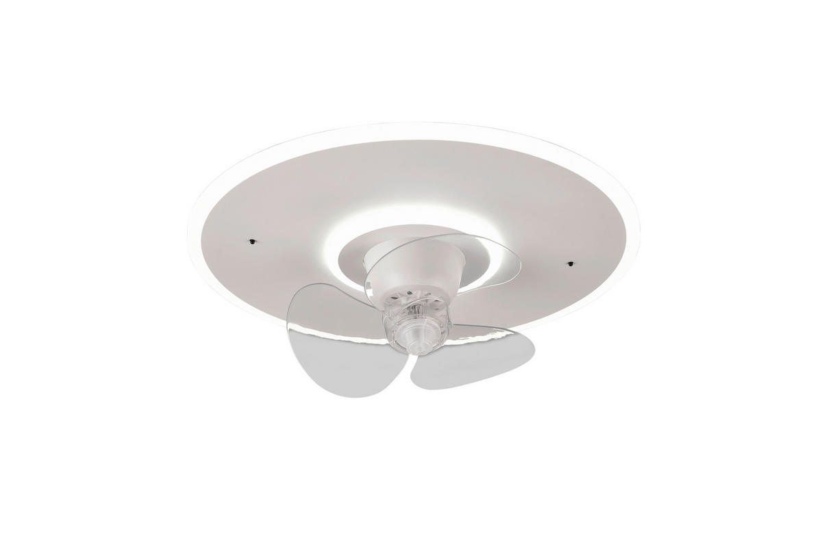 DECKENVENTILATOR  50/19 cm    - Weiss/Transparent, Konventionell, Kunststoff (50/19cm)