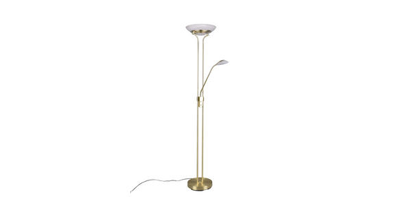 LED-DECKENFLUTER 32,5/180 cm - Messingfarben/Alabasterfarben, Basics, Glas/Metall (32,5/180cm) - Novel