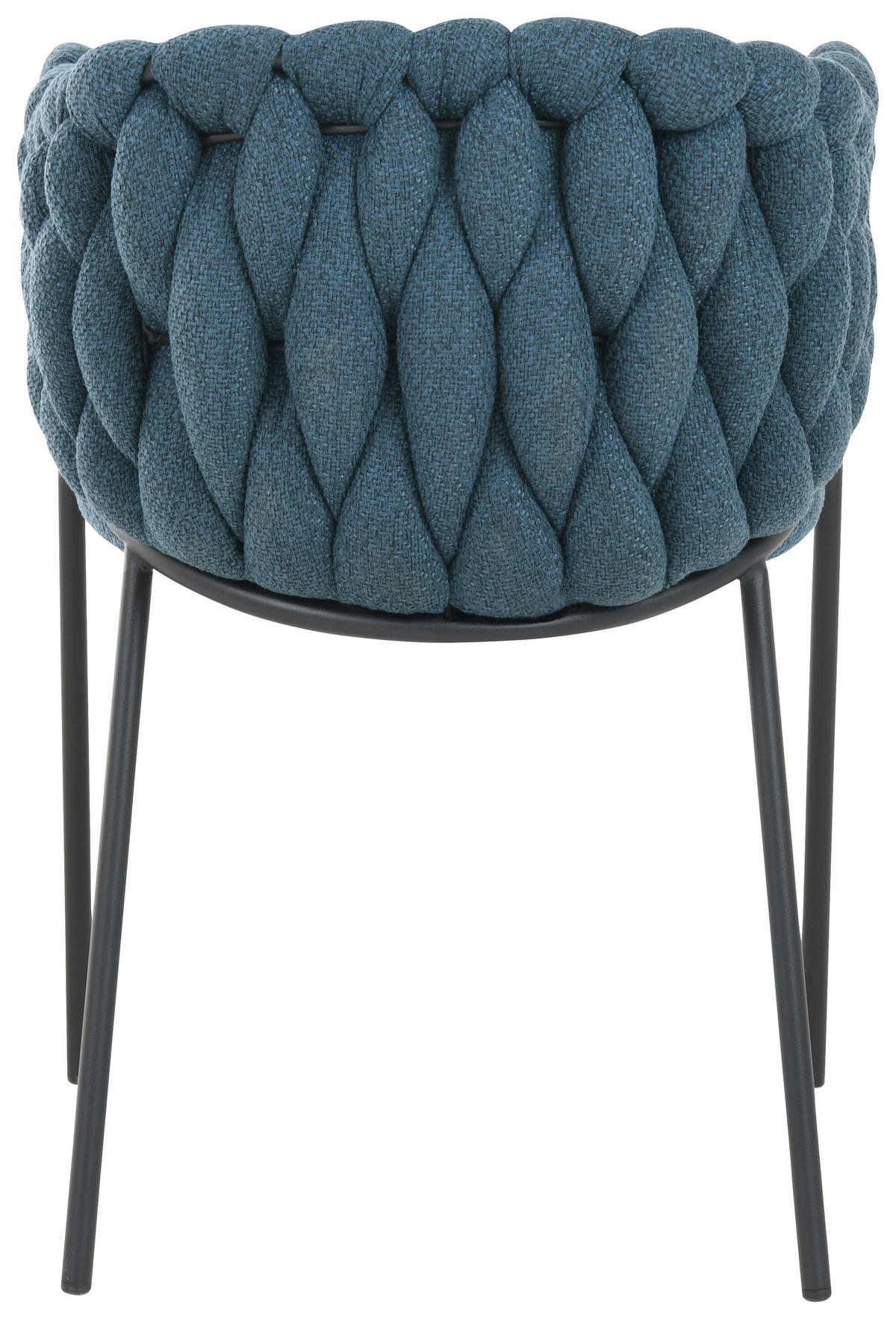 STOL, les, kovina, tekstil modra  - modra/črna, Moderno, kovina/tekstil (54/78/62cm) - Carryhome