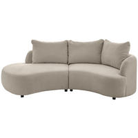 ECKSOFA Taupe Mikrofaser  - Taupe/Schwarz, MODERN, Kunststoff/Textil (250/139cm) - Livetastic