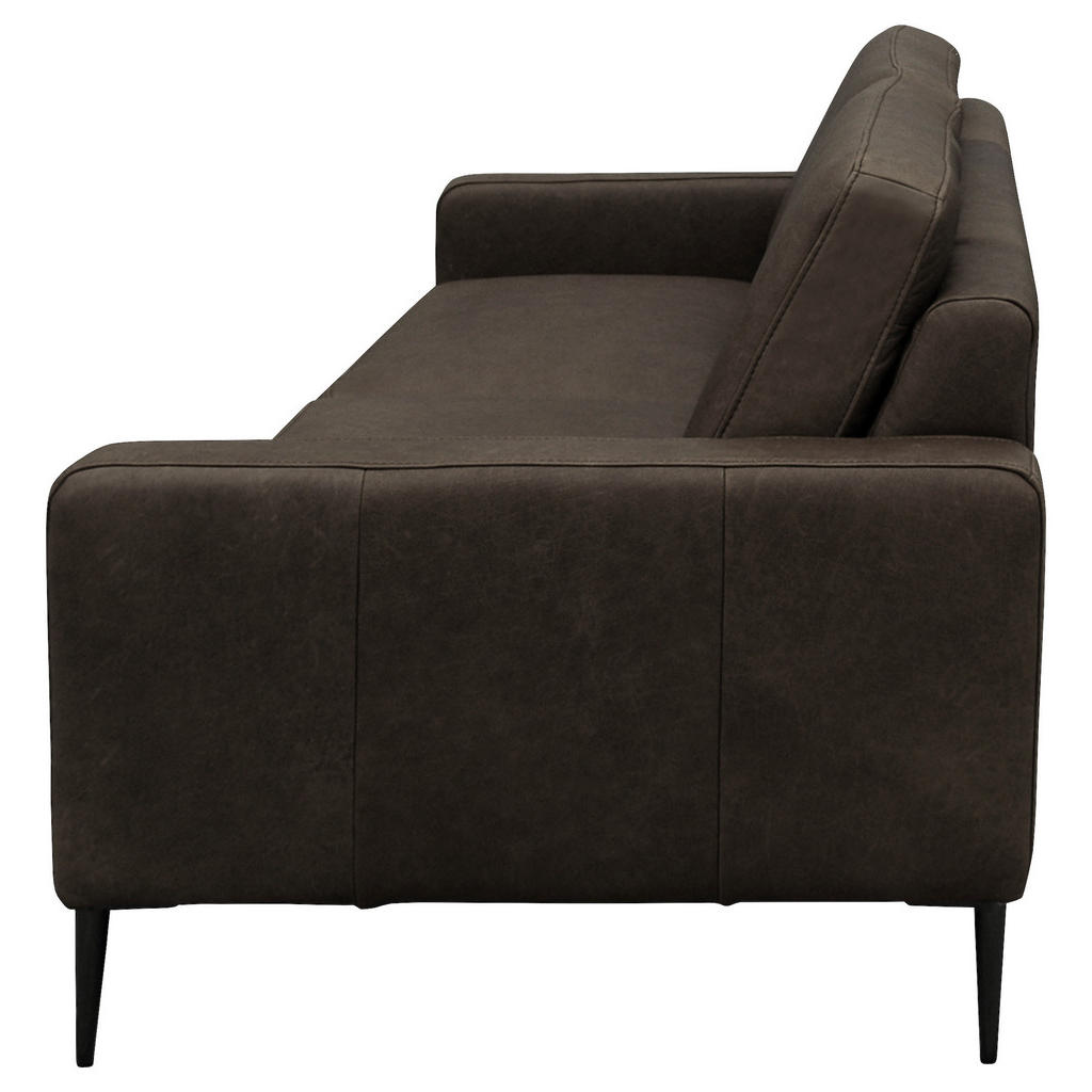 Thumbnail - Livetastic 3-Sitzer-Sofa Spring, Fango, Leder, Echtleder, Anilinleder, 187x85x92 cm, Made in EU, Rücken echt, Wohnzimmer...