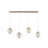 LED-HÄNGELEUCHTE Orleans 120/150/18 cm   - Sandfarben, Design, Glas/Metall (120/150/18cm)
