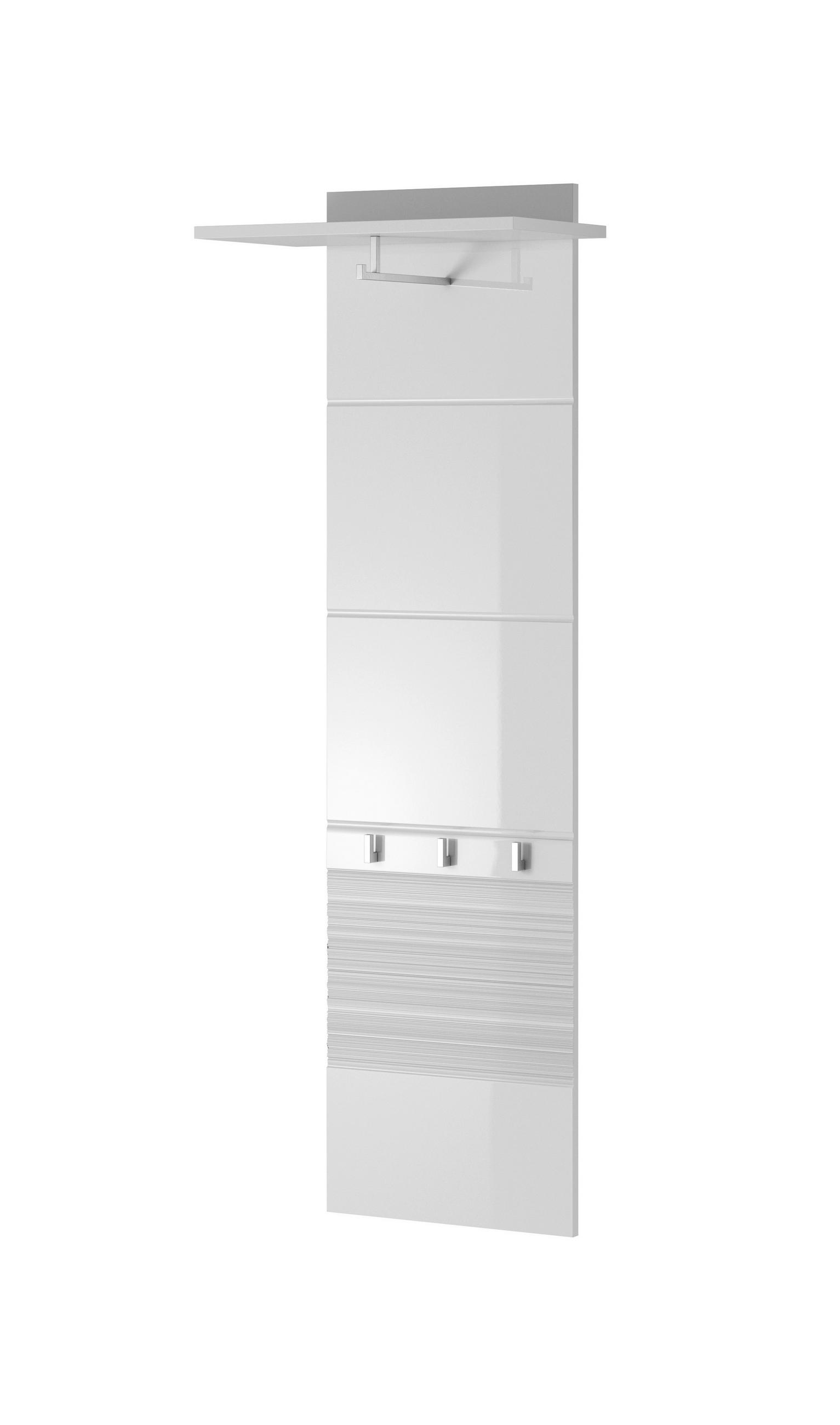 GARDEROBNI PANEL  bijela   drvni materijal  - bijela, Basics, drvni materijal (39/151/29cm) - Xora