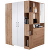 ECKSCHRANK 150/205/120 cm Weiß, Eiche Artisan  - Alufarben/Weiß, MODERN, Holzwerkstoff (150/205/120cm) - Ondega