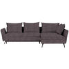ECKSOFA in Webstoff Grau  - Schwarz/Grau, Modern, Textil/Metall (282/182cm) - Carryhome