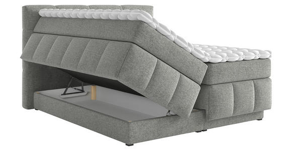 BOXSPRINGBETT 160/200 cm in Grau - Schwarz/Grau, KONVENTIONELL, Kunststoff/Textil (160/200cm) - Carryhome