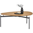 COUCHTISCH in Holz 110/60/42 cm  - Eichefarben/Schwarz, Design, Holz/Metall (110/60/42cm) - Novel