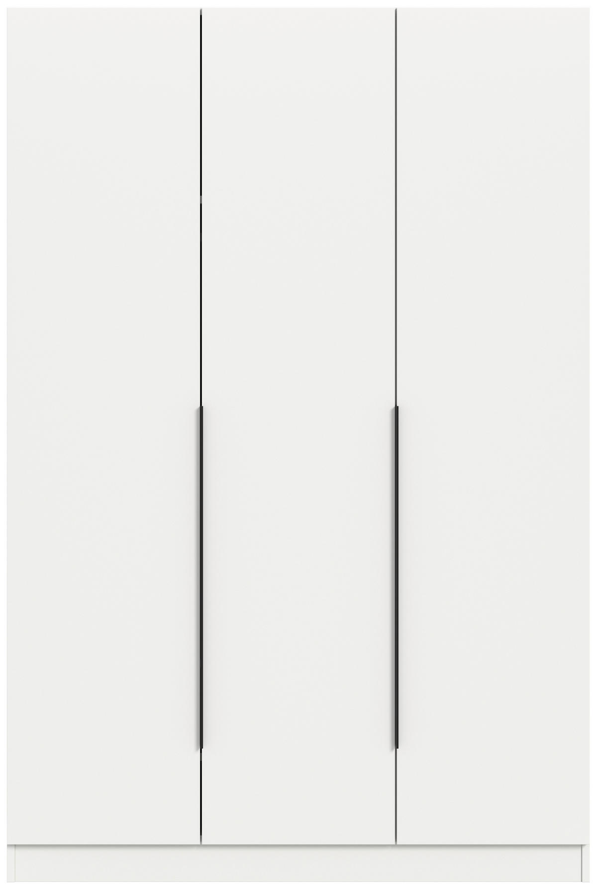 DREHTÜRENSCHRANK  in Weiß  - Schwarz/Weiß, MODERN, Holzwerkstoff (120/181/52cm) - MID.YOU