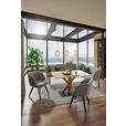 ECKBANK 233/189 cm Webstoff Schwarz, Hellgrau   - Hellgrau/Schwarz, Design, Textil/Metall (233/189cm) - Novel