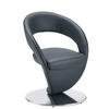 CHAISE  in Stahl Mikrofaser  - Edelstahlfarben/Blaugrau, Design, Textil/Metall (62/86/61cm) - Moderano