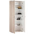 SCHUHSCHRANK Sonoma Eiche - Silberfarben/Sonoma Eiche, Design, Holzwerkstoff/Kunststoff (70/176/35cm) - CARRYHOME